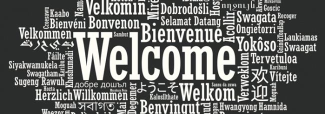 “欢迎”在许多不同的语言中都有。